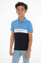 μπλε Παιδικό πουκάμισο πόλο Tommy Hilfiger Για αγόρια