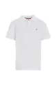 Παιδικά βαμβακερά μπλουζάκια πόλο Tommy Hilfiger λευκό