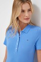 Πόλο Tommy Hilfiger WW0WW37823 μπλε SS24