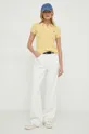 Βαμβακερό μπλουζάκι πόλο Polo Ralph Lauren κίτρινο