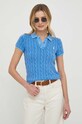 Бавовняне поло Polo Ralph Lauren блакитний 211943010