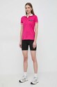 Βαμβακερό μπλουζάκι πόλο PLEIN SPORT SADC.WTK3079.SJY001N ροζ SS24