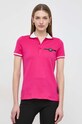 Βαμβακερό μπλουζάκι πόλο PLEIN SPORT ροζ SADC.WTK3079.SJY001N