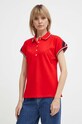 Polo tričko Tommy Hilfiger hladký červená WW0WW41285
