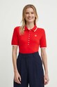 Polo tričko Tommy Hilfiger WW0WW41288 červená SS24
