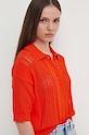 United Colors of Benetton sweter bawełniany pomarańczowy 1394D300V