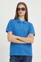 United Colors of Benetton tricou polo uni albastru 3WG9D300E