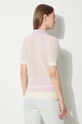 Oblečenie Bavlnené polo tričko Maison Kitsuné Flash Fox Knitted Mesh Polo MW00204KT1100 fialová