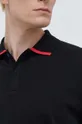 črna Bombažna majica z dolgimi rokavi HUGO
