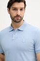 Abbigliamento BOSS Orange polo da uomo in cotone con elastan Passenger 50507803 blu