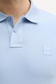BOSS Orange polo da uomo in cotone con elastan Passenger blu 50507803
