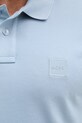 BOSS Orange поло чоловіче бавовняне з еластаном Passenger 50507803 блакитний