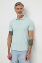 BOSS Orange polo majica moška iz bombaža z elastanom Passenger 50507803 turkizna AA00