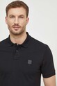 BOSS Orange tricou polo negru 50507803