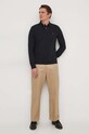 Бавовняний лонгслів Polo Ralph Lauren 710680790 чорний AA00