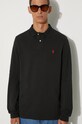 Памучна блуза с дълги ръкави Polo Ralph Lauren черен 710680790