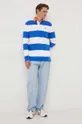 Βαμβακερή μπλούζα με μακριά μανίκια Polo Ralph Lauren μπλε