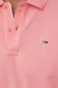 ružová Bavlnené polo tričko Tommy Jeans