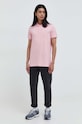 Bavlněné polo tričko Tommy Jeans DM0DM18312 růžová AW24