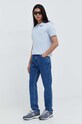 Tommy Jeans polo bawełniane DM0DM18312 niebieski AW24