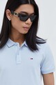 Tommy Jeans polo bawełniane niebieski DM0DM18312