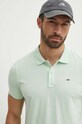 Odzież Tommy Jeans polo bawełniane DM0DM18312 zielony