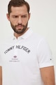 Bavlnené polo tričko Tommy Hilfiger MW0MW33587 biela SS24