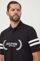 Βαμβακερό μπλουζάκι πόλο Tommy Hilfiger μαύρο