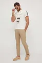 Βαμβακερό μπλουζάκι πόλο Tommy Hilfiger μπεζ