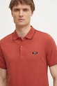 Тениска с яка Calvin Klein оранжев K10K112751