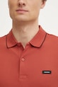 Тениска с яка Calvin Klein K10K112751 оранжев