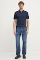 Βαμβακερό μπλουζάκι πόλο Calvin Klein K10K112754 σκούρο μπλε SS25