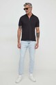 Хлопковое поло Calvin Klein K10K112754 чёрный SS25