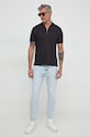 Bavlnené polo tričko Calvin Klein K10K112754 čierna SS25