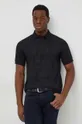čierna Bavlnené polo tričko Karl Lagerfeld