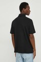 Odzież PS Paul Smith polo z domieszką lnu M2R.980XE.M22021 czarny