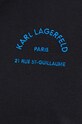 Bavlněné plážové polo tričko Karl Lagerfeld 240M2205 černá