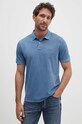 Pepe Jeans polo bawełniane NEW OLIVER GD niebieski PM542099