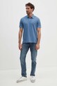 Pepe Jeans polo bawełniane NEW OLIVER GD PM542099 niebieski SS25