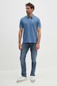 Pepe Jeans polo bawełniane NEW OLIVER GD PM542099 niebieski SS25