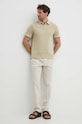 Pepe Jeans polo bawełniane NEW OLIVER GD PM542099 beżowy SS25
