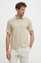 Pepe Jeans polo bawełniane NEW OLIVER GD beżowy PM542099