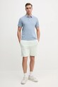 Памучна тениска с яка Pepe Jeans PM542099 син SS25