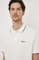 beige Pepe Jeans polo in cotone Hans
