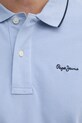 Бавовняне поло Pepe Jeans Hans PM542101 блакитний