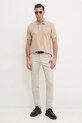 Pepe Jeans polo bawełniane Hans PM542101 beżowy SS25
