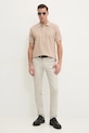 Bombažen polo Pepe Jeans Hans PM542101 bež SS25