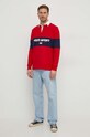 Бавовняний лонгслів Polo Ralph Lauren 710938458 червоний SS25