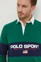зелёный Хлопковый лонгслив Polo Ralph Lauren