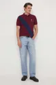 Bavlnené polo tričko Polo Ralph Lauren burgundské